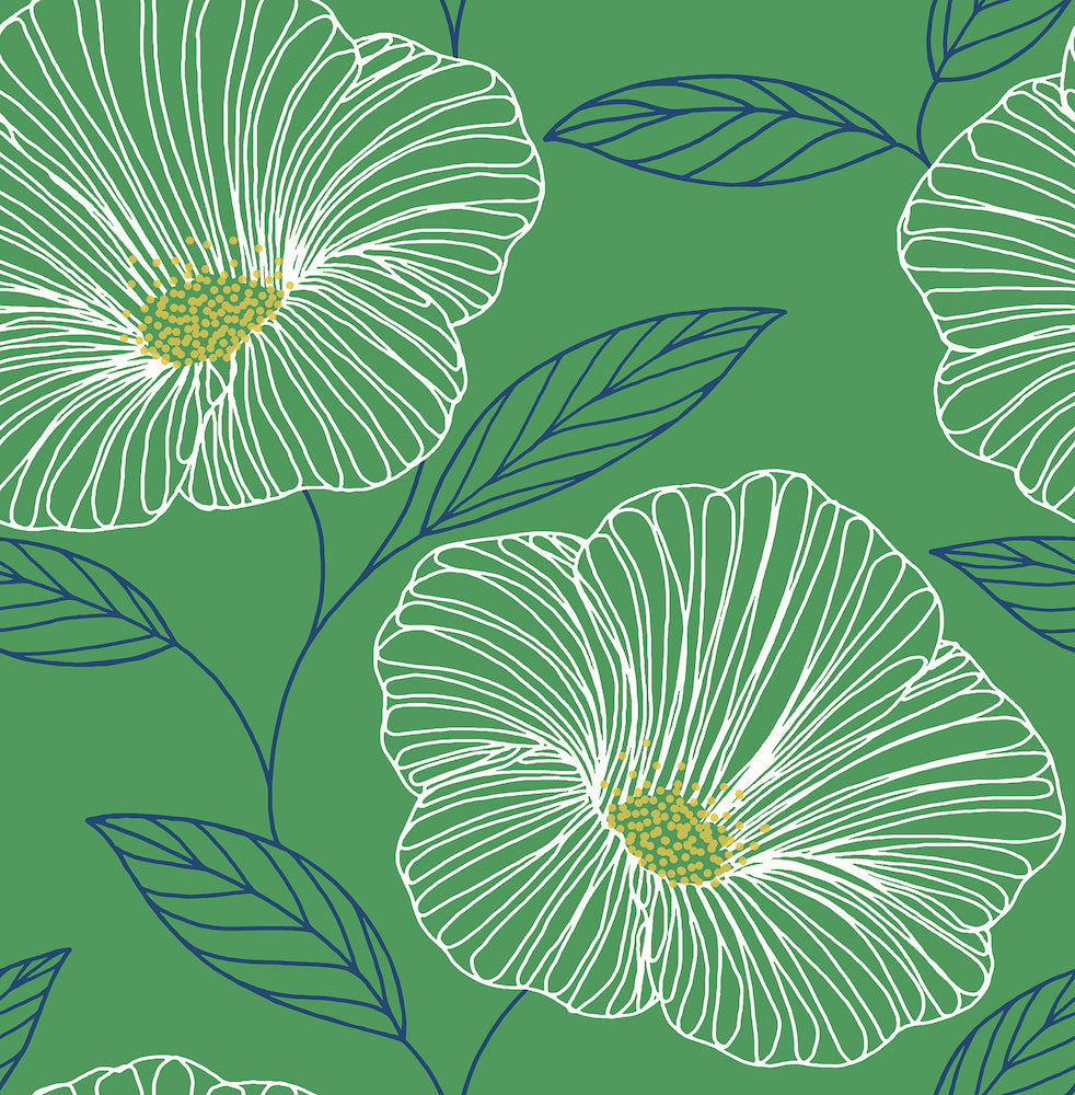 2973-91133 - Mythic Green Floral Wallpaper by A Street – Wallpaper