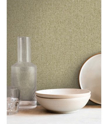 SI26136 - Tailored Chevron Green Wallpaper-Signature Textures 3