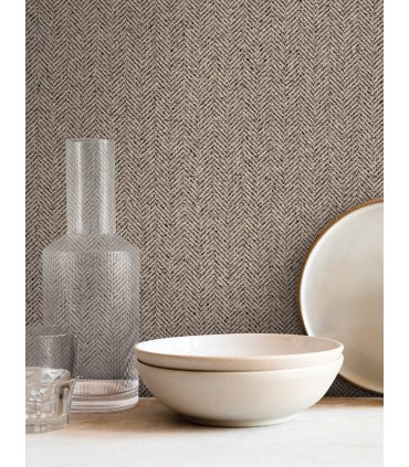 SI26134 - Tailored Chevron Latte Wallpaper-Signature Textures 3