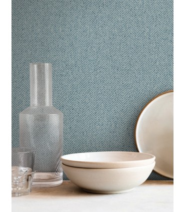 SI26135 - Tailored Chevron Sky Blue Wallpaper-Signature Textures 3