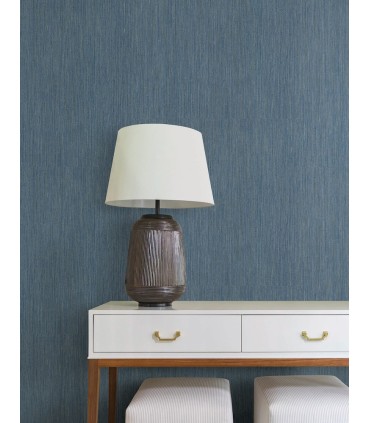 SI25856 - Washed Ramie Cobalt Wallpaper-Signature Textures 3