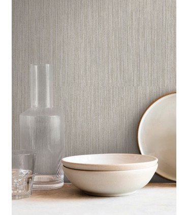 SI25853 - Washed Ramie Dove Grey Wallpaper-Signature Textures 3