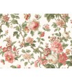 VP1351 - Beatrix Coral Vintage Floral Wallpaper-Jardin