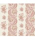 VP1304 - Beaumont Ruby Floral Stripe Wallpaper-Jardin