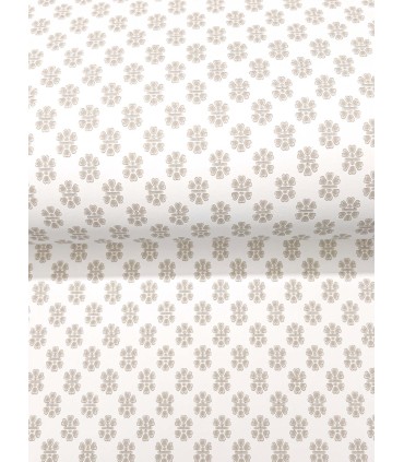 VP1393 - Brioni Beige Floral Stamp Wallpaper-Jardin