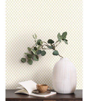 VP1392 - Brioni Butter Floral Stamp Wallpaper-Jardin