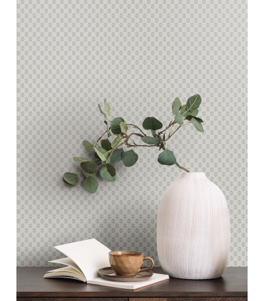 VP1396 - Brioni Cream Floral Stamp Wallpaper-Jardin