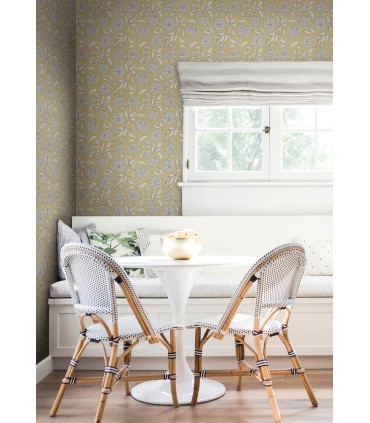 VP1364 - Chatsworth Garden Butter Floral Trail Wallpaper-Jardin