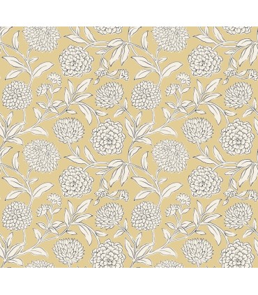 VP1364 - Chatsworth Garden Butter Floral Trail Wallpaper-Jardin