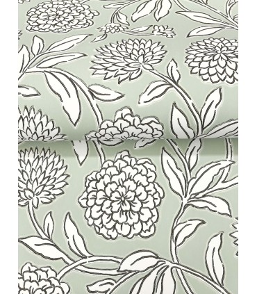 VP1362 - Chatsworth Garden Light Green Floral Trail Wallpaper-Jardin