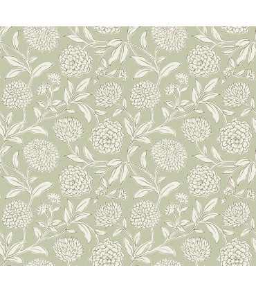 VP1362 - Chatsworth Garden Light Green Floral Trail Wallpaper-Jardin