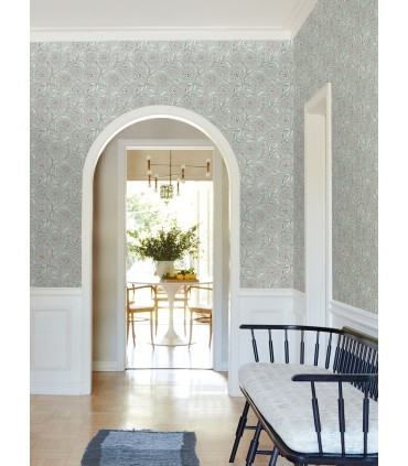 VP1361 - Chatsworth Garden Sky Blue Floral Trail Wallpaper-Jardin