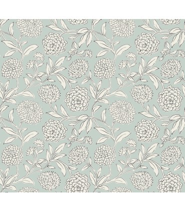 VP1361 - Chatsworth Garden Sky Blue Floral Trail Wallpaper-Jardin