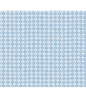 PSW1689RL - Daisy Gingham Blue Floral Check Wallpaper by Rifle Paper Co.