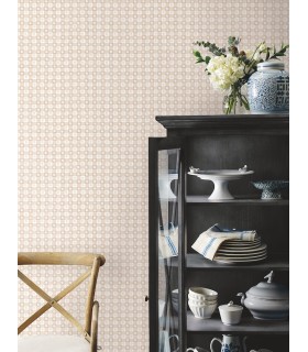 PSW1690RL - Daisy Gingham Blush Floral Check Wallpaper by Rifle Paper Co.