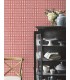 PSW1691RL - Daisy Gingham Red Floral Check Wallpaper by Rifle Paper Co.