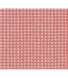 PSW1691RL - Daisy Gingham Red Floral Check Wallpaper by Rifle Paper Co.