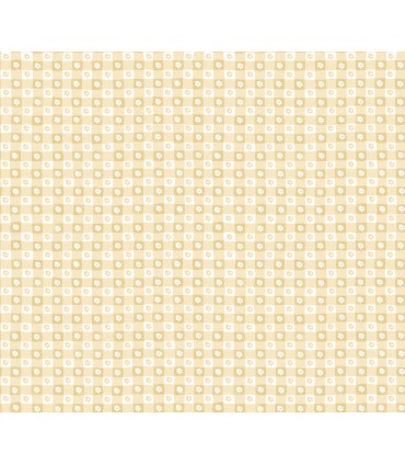 PSW1692RL - Daisy Gingham Yellow Floral Check Wallpaper by Rifle Paper Co.