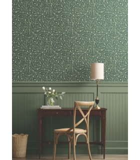 PSW1674RL - Elodie Evergreen Petite Floral Wallpaper by Rifle Paper Co.