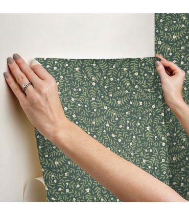 PSW1674RL - Elodie Evergreen Petite Floral Wallpaper by Rifle Paper Co.