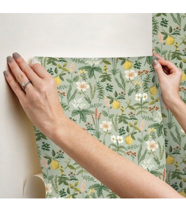 PSW1675RL - Herb Garden Sage Botanical Wallpaper by Rifle Paper Co.