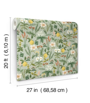 PSW1675RL - Herb Garden Sage Botanical Wallpaper by Rifle Paper Co.