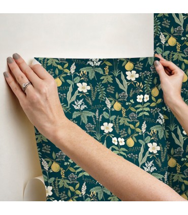 PSW1677RL - Herb Garden Navy Botanical Wallpaper by Rifle Paper Co.