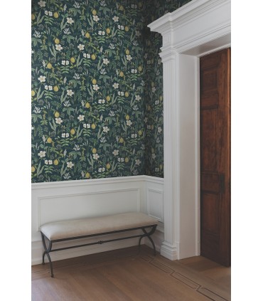 PSW1677RL - Herb Garden Navy Botanical Wallpaper by Rifle Paper Co.