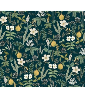 PSW1677RL - Herb Garden Navy Botanical Wallpaper by Rifle Paper Co.