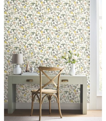PSW1678RL - Herb Garden Cream Botanical Wallpaper by Rifle Paper Co.