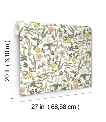PSW1678RL - Herb Garden Cream Botanical Wallpaper by Rifle Paper Co.
