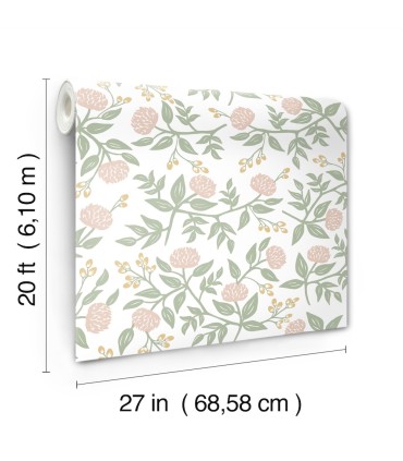 PSW1685RL - Peonies Blush Floral Wallpaper by Rifle Paper Co.