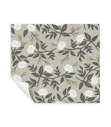 PSW1688RL - Peonies Grey Floral Wallpaper by Rifle Paper Co.