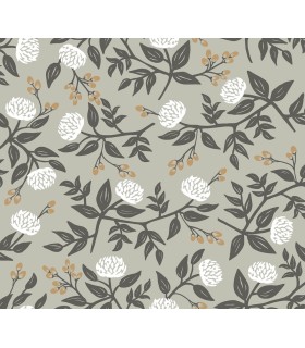 PSW1688RL - Peonies Grey Floral Wallpaper by Rifle Paper Co.