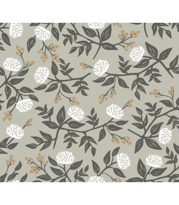PSW1688RL - Peonies Grey Floral Wallpaper by Rifle Paper Co.