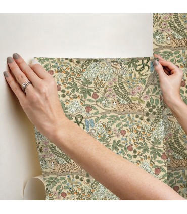 PSW1679RL - Safari Beige Jungle Toile Wallpaper by Rifle Paper Co.
