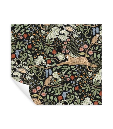 PSW1680RL - Safari Black Jungle Toile Wallpaper by Rifle Paper Co.