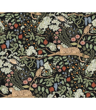 PSW1680RL - Safari Black Jungle Toile Wallpaper by Rifle Paper Co.