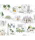 PSW1683RL - Travel Sketches Yellow Globetrotter Wallpaper by Rifle Paper Co.
