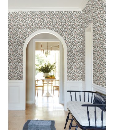 VP1414 - Framboise Blush Berry Vines Wallpaperr-Jardin