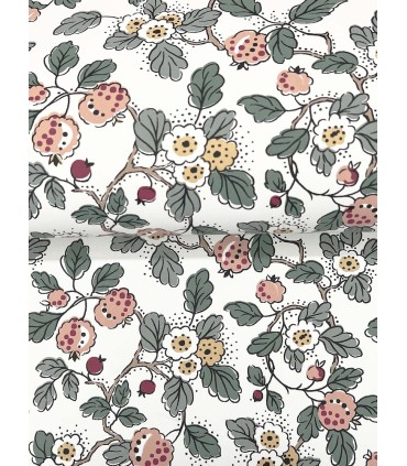 VP1414 - Framboise Blush Berry Vines Wallpaperr-Jardin