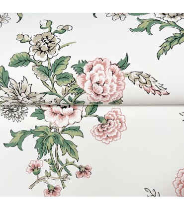 VP1425 - Genevieve Blush Floral Trail Wallpaper-Jardin