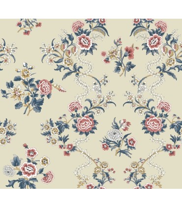 VP1424 - Genevieve Rose Floral Trail Wallpaper-Jardin