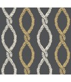 VP1324 - Laureate Black Vine Trellis Wallpaper-Jardin