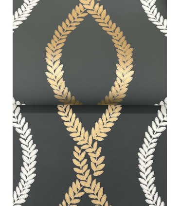 VP1324 - Laureate Black Vine Trellis Wallpaper-Jardin