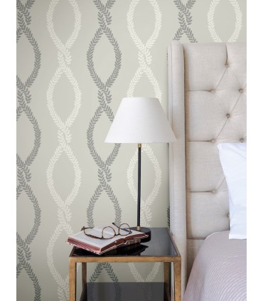 VP1323 - Laureate Grey Vine Trellis Wallpaper-Jardin