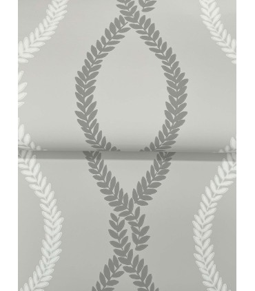 VP1323 - Laureate Grey Vine Trellis Wallpaper-Jardin