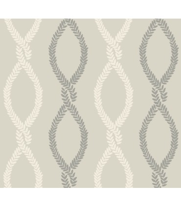 VP1323 - Laureate Grey Vine Trellis Wallpaper-Jardin