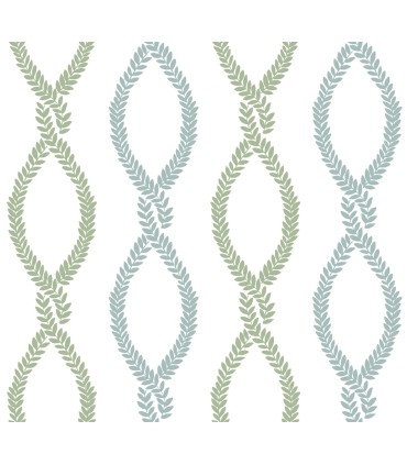 VP1321 - Laureate Light Green Vine Trellis Wallpaper-Jardin