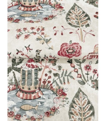 VP1403 - Parc Merlot Garden Dreams Wallpaper-Jardin